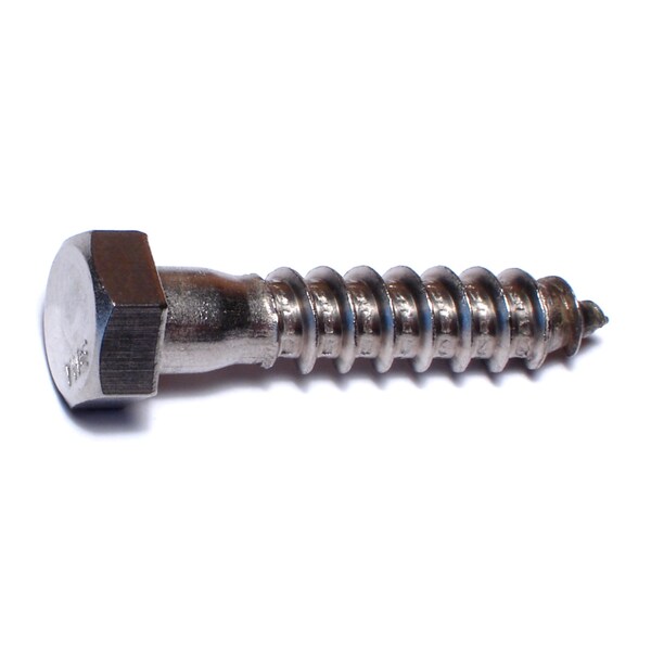Midwest Fastener Lag Screw, 3/8 in, 1-3/4 in, Stainless Steel, Hex Hex Drive, 5 PK 65084 - main